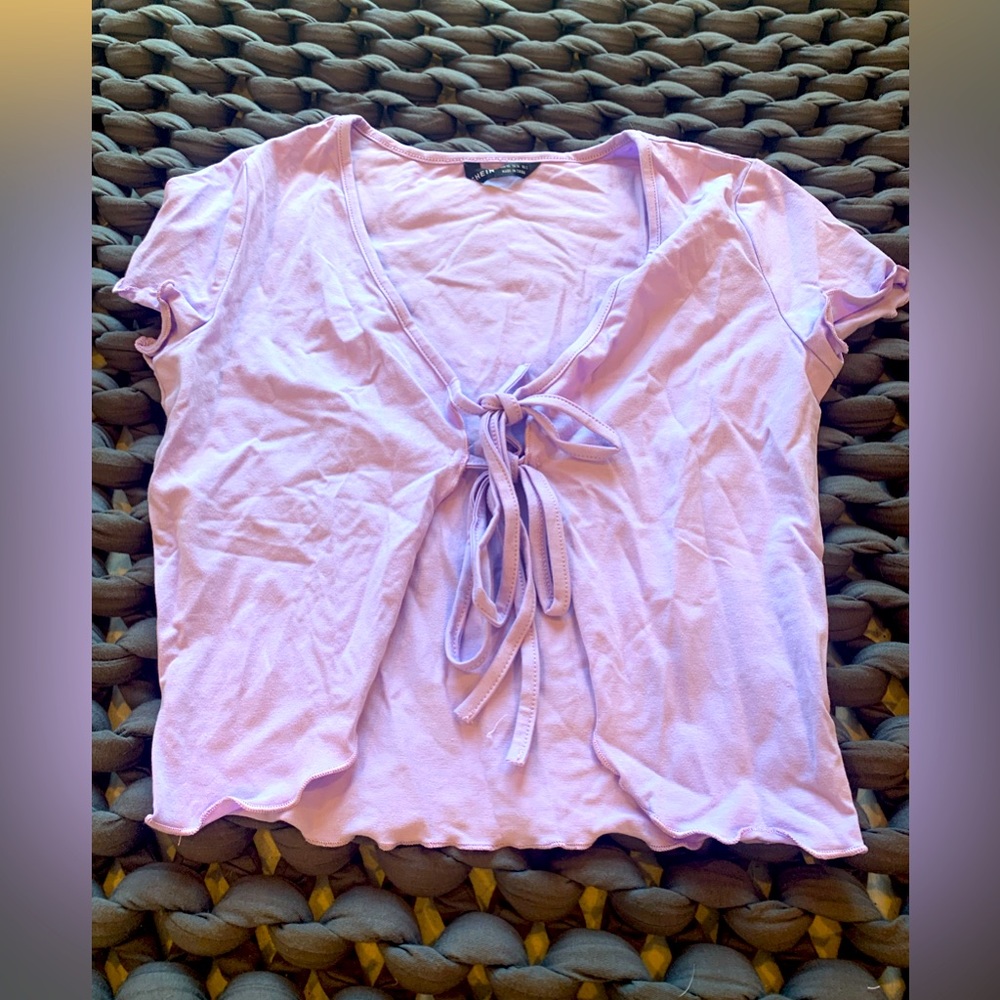 Cute front tie top